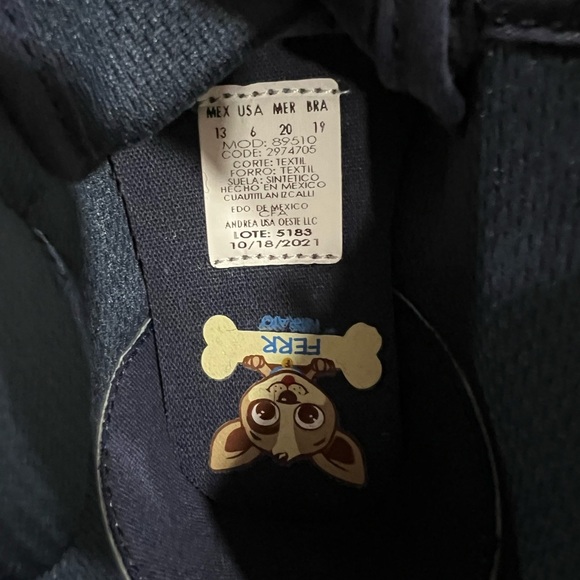 Navy Blue Kids Slippers with Cartoon Design - Picture 7 of 7